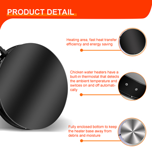Calentador de <span class=keywords><strong>agua</strong></span> de pollo personalizado, Descongelador eléctrico, Base calentada para <span class=keywords><strong>bebedero</strong></span> de aves de corral en gallinero de invierno - Product Image 6