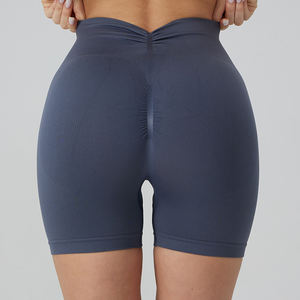 Vente en gros de shorts de gym pour femmes, taille haute, course à pied, en nylon, yoga athlétique, motard personnalisé, sans couture, short de yoga Troa Deportiva Mujer - Product Image 5