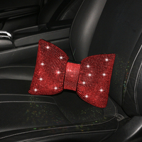 Coussin de Voyage Confortable en Peluche avec Nœud pour Appuie-tête de Voiture, Modèle Princesse Perle de Cristal, Idéal pour Filles