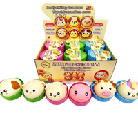 Jouet à presser anti-stress en forme de animal de dessin animé, type dumpling, avec cuiseur vapeur, bloc de construction, rembourré, à remontée lente, souple et croustillant, boîte mystère