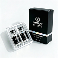 Kosmetikfläschchen-Papierbox mit individuellem Logo, Einzel- oder Doppel-Blisterverpackung für 3ml 10ml Hautpflege-Serum-Probenflaschen, niedrige Mindestbestellmenge