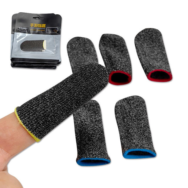 New Carbon Fiber Gaming Finger Sleeve Non-Scratch Sensitive Mobile Touch Screen Sweat Proof Game Finger Cover