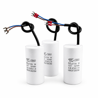 Condensateur de démarrage de moteur AC CBB60 50uF de haute qualité HuaYouXing 250VAC pour compresseur de machine à laver, auto-réparateur, longue durée de vie
