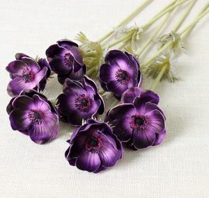 Fcp1307 <span class=keywords><strong>anemone</strong></span> flores artificiais, toque real, de alta qualidade, para casamento - Product Image 5