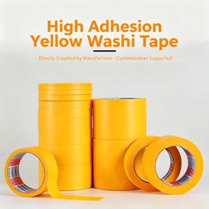 Ruban de masquage Washi jaune haute adhérence 50m pour le masquage des lignes au sol et la peinture automobile - Offre Spéciale - Product Image 4