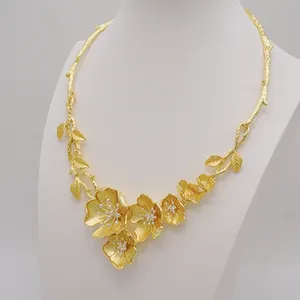 Gdjwri NA01 прочный Саудовская Аравия для женщин 18 к позолоченные свадебные ювелирные наборы - Product Image 3