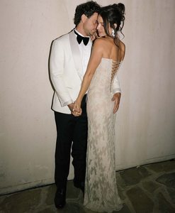Abito da sposa Mily Bridal MW233 elegante senza spalline, interamente in pizzo, senza maniche, con <span class=keywords><strong>lacci</strong></span> sul retro. - Product Image 6