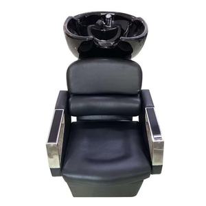 Fauteuil de spa et de barbier de luxe moderne, inclinable, avec bac à shampoing, assemblage portable pour salon de beauté, lit - Vente en gros - Product Image 1