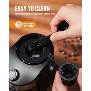 SHARDOR Molino de Café Eléctrico 32 con Pantalla, Temporizador y Molienda de Granos de Café, Color Negro - Product Image 2