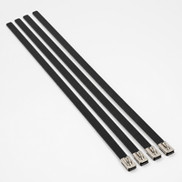 Attaches de câbles en acier inoxydable revêtues de PVC, attaches autobloquantes robustes pour la fixation des câbles et des tuyaux