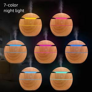 Air Humidifier Ultrasonic USB Aroma <b>Diffuser</b> Wood Grain LED Night Light Electric Essential <b>Oil</b> <b>Diffuser</b> Aromatherapy Home - Product Image 5