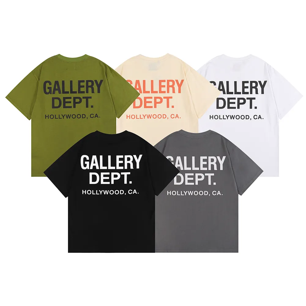 1:1 2022 New Trend Fashion Gallery Dept Basic Men's Cotton T-Shirt Letter Print Casual Oversized Unisex High Street Shirt