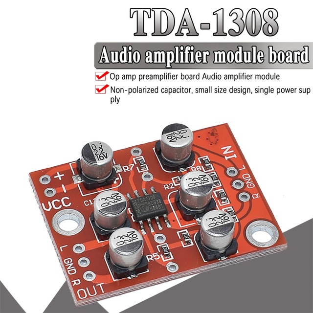 Mini headphone amplifier TDA1308 audio amplifier module low voltage front stage amplifier board