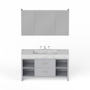 Mueble de baño profesional de fibra de carbono con espejo y lavabo hecho en China - Product Image 3