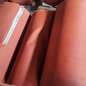 화재 커튼 용 1000c 0.75mm 고온 저항 빨간색 실리콘 코팅 실리카 유리 섬유 유리 직물