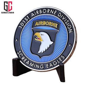 12年工厂定制金属101空降师挑战币 - 喊叫的鹰收藏纪念币 - Product Image 4