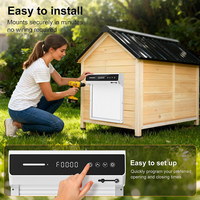 Porte automatique de poulailler à énergie solaire avec écran LCD, idéale pour poulets, volailles et canards