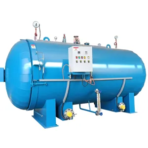 industrial horizontal steam large rubber vulcanizing autoclave for pipe rubber lining
