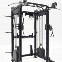 Rak Besi Multifungsi Dongshang DS-F30 All-in-One (Mesin Smith Gym) Rasio 1:1 2:1 Lat Pulldown Low Row