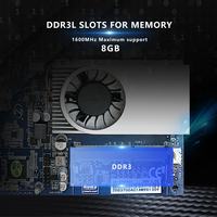 Intel N3700 Desktop Mini-ITX Motherboard DDR3L 1600MHz 8GB Maks 4xUSB3.0 3xUSB2.0 Slot WiFi/MSATA Baru