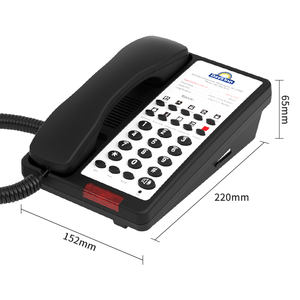 Teléfonos con cable para habitación de hotel con logotipo personalizado, teléfono inalámbrico fijo ABS resistente al agua para juego de teléfono de hotel - Product Image 6