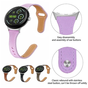 สายรัดแฟชั่นหนังแท้สำหรับนาฬิกากูเกิลพิกเซล ดีไซน์เอวบางเฉียบ สายรัดทดแทนทันสมัยสำหรับเล่นกีฬาและสวมใส่ในชีวิตประจำวัน - Product Image 1