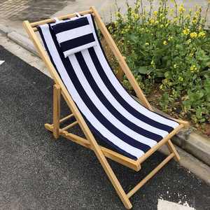 Nouveautés Chaise de <span class=keywords><strong>plage</strong></span> pliable traditionnelle Chaise de Bach de jardin en bois dur avec oreiller - Product Image 3