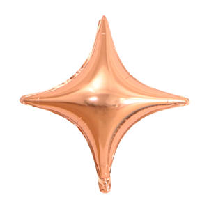 QAKGL 10 pulgadas papel de aluminio brillante estrella cuadrangular globo de cuatro puntas boda fiesta Festival suministros decoraciones 50 unids/bolsa - Product Image 4