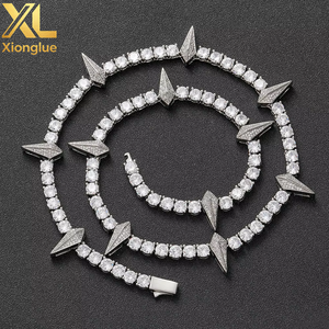 Collier Chaîne Tennis 5mm en Zircon Cubique Glacé, Style Punk Hiphop Tendance pour Hommes et Femmes, Fait Main, Cadeau d'Anniversaire de Mariage - Product Image 2