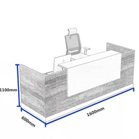Comptoir de réception de salon de manucure moderne et minimaliste, table de bureau, comptoir de réception