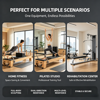Peralatan Pilates & Yoga Mega Reformer Profesional Inovatif Berbahan Aluminium, Tahan Lama, Megaformer, Dapat Disesuaikan, Anti-Selip