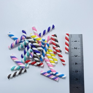 CHENXI - Paquete de 100 Piezas de Barritas de Arcilla Polimérica Coloridas de 2 cm, Miniatura Kawaii, Decoración de Barritas de Chocolate - Product Image 3