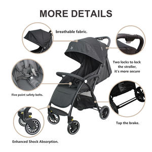 Baobaohao A9, cochecito ligero de alta calidad, coche 2 en 1 con cinturón de seguridad de cinco puntos, plegable para recién nacido, estilo Popular - Product Image 5