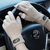 Gants d'hiver à deux doigts pour écran tactile, chauds, rayés, pour la conduite, le vélo électrique, unisexe, pour étudiants, activités de plein air