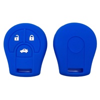 Étui de clé en silicone WZ à 3 boutons, protection anti-rayures, compatible avec Nissan March Sylphy Tiida 2015-2021, haute qualité