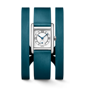 Correa de reloj de 20mm para correa de cuero <span class=keywords><strong>Cartier</strong></span>, Relojes Longines Casio Garmin Seiko, pulsera de doble recorrido de 16mm, pulseras azul Pavo Real - Product Image 1