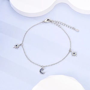 Venta al por mayor de fábrica: <span class=keywords><strong>Pulsera</strong></span> de cadena de serpiente de plata de ley 925 con dije de corazón y cierre, con circonita - Product Image 3