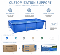 Großhandel Rechteckiger Aufstellpool Oberirdischer Schwimmpool Metallrahmen Outdoor PVC Familienpool Einfache Installation Pool-Set