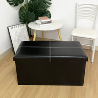 Tabouret de rangement pliable en cuir PU minimaliste, banc à chaussures multifonctionnel, vente directe usine