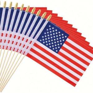 Bandera Americana Personalizada de Poliéster de 3x5 Pies, Asta de Aluminio, Doble Costura, Estrellas y Rayas, para Desfiles Festivos, Decoración de Exteriores - Product Image 1