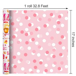Papier cadeau pour la Saint-Valentin avec motif d'ours de dessin animé, papier cadeau rose en forme de cœur, motif d'amour, original et personnalisable - Product Image 6