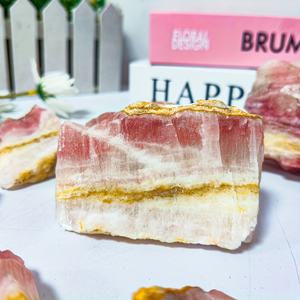 Cristal de Calcita Natural del Caribe, Verde y Rosa, al por Mayor, Mineral Bohemio para la Fabricación de Joyas, Decoración del Hogar/Oficina - Product Image 6