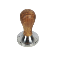 OEM 49mm/51mm/54mm/58mm Tasseur à café en acier à base plate 51mm avec poignée en bois