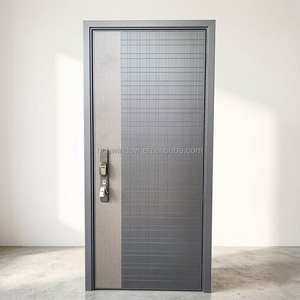 Pintu Masuk Keamanan Baja Villa Hotel Apartemen Desain Modern Kustom Pintu Utama Mewah Pintu Depan Ayun Anti Peluru - Product Image 4