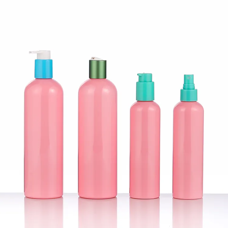 Körperpflege Solid Pink Farbe PET Pump Sprüh flasche 500ml 250ml