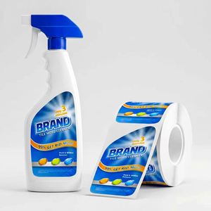 Etiquetas para Botellas de Limpiador de Vidrio Klear de 500 ml, Etiquetas Rectangulares de Papel Autoadhesivas Impermeables para Productos de Limpieza del Hogar - Product Image 2