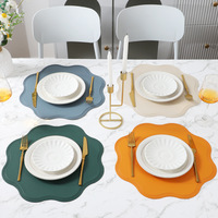 Set de table et dessous-de-plat en similicuir PU de haute qualité, motif floral, lavables, pour cuisine et salle à manger