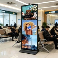Écran LCD vertical 4K UHD de 70 pouces pour affichage numérique, totem Android Wi-Fi d'intérieur pour centre commercial, hôtel, commerce de détail, affichage commercial