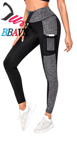 Side Pocket <b>Women's</b> High Waist Yoga Leggings Capris Pants Athletic Jogging <b>Running</b> Fitness Yoga Pants Leggings for <b>Women</b> - Product Image 2