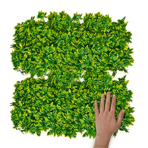 Artificial Vertical Garden Tile UV Resistant Green Leaf <b>Wall</b> <b>Panel</b> Decorative Foliage Mat for Indoor Outdoor <b>Wall</b> Decoration - Product Image 2